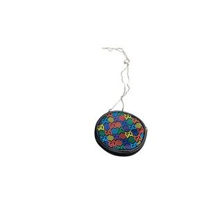 Round GD Logo Crossbody Bag Rainbow Geometric Chain Shoulder Purse
